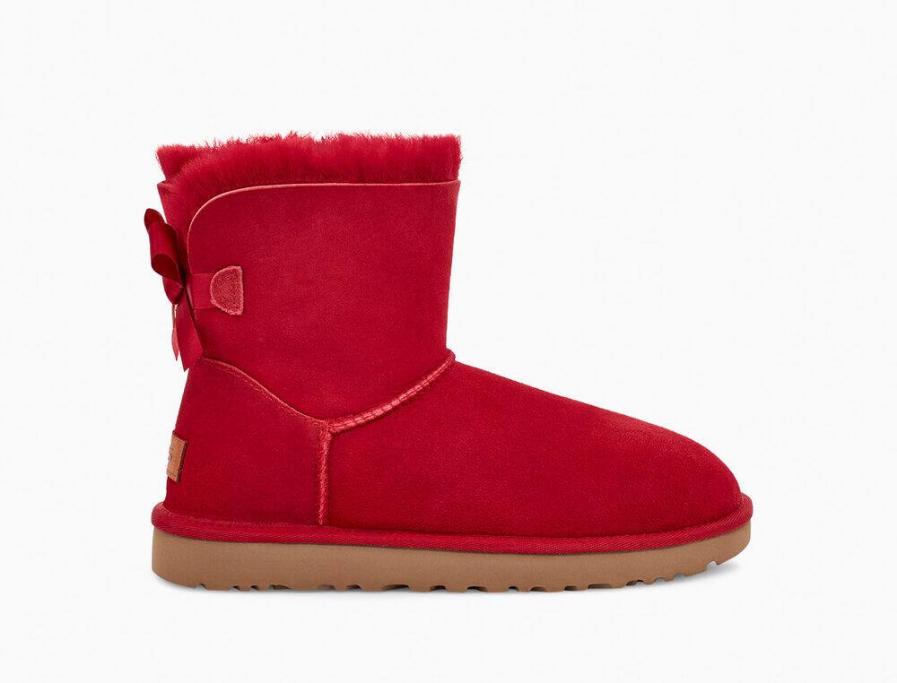 UGG Mini Bailey Bow II Stövlar Dam Röda - YN1RO